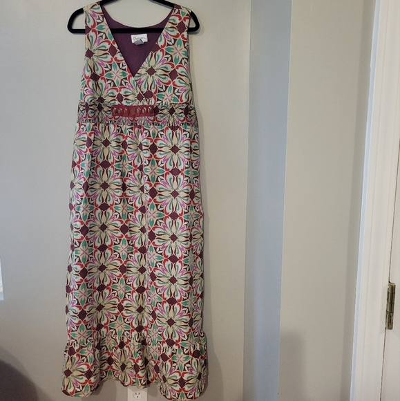 Chadwicks Women's Floral Cotton Maxi Dress. Size 14 - Picture 1 of 8